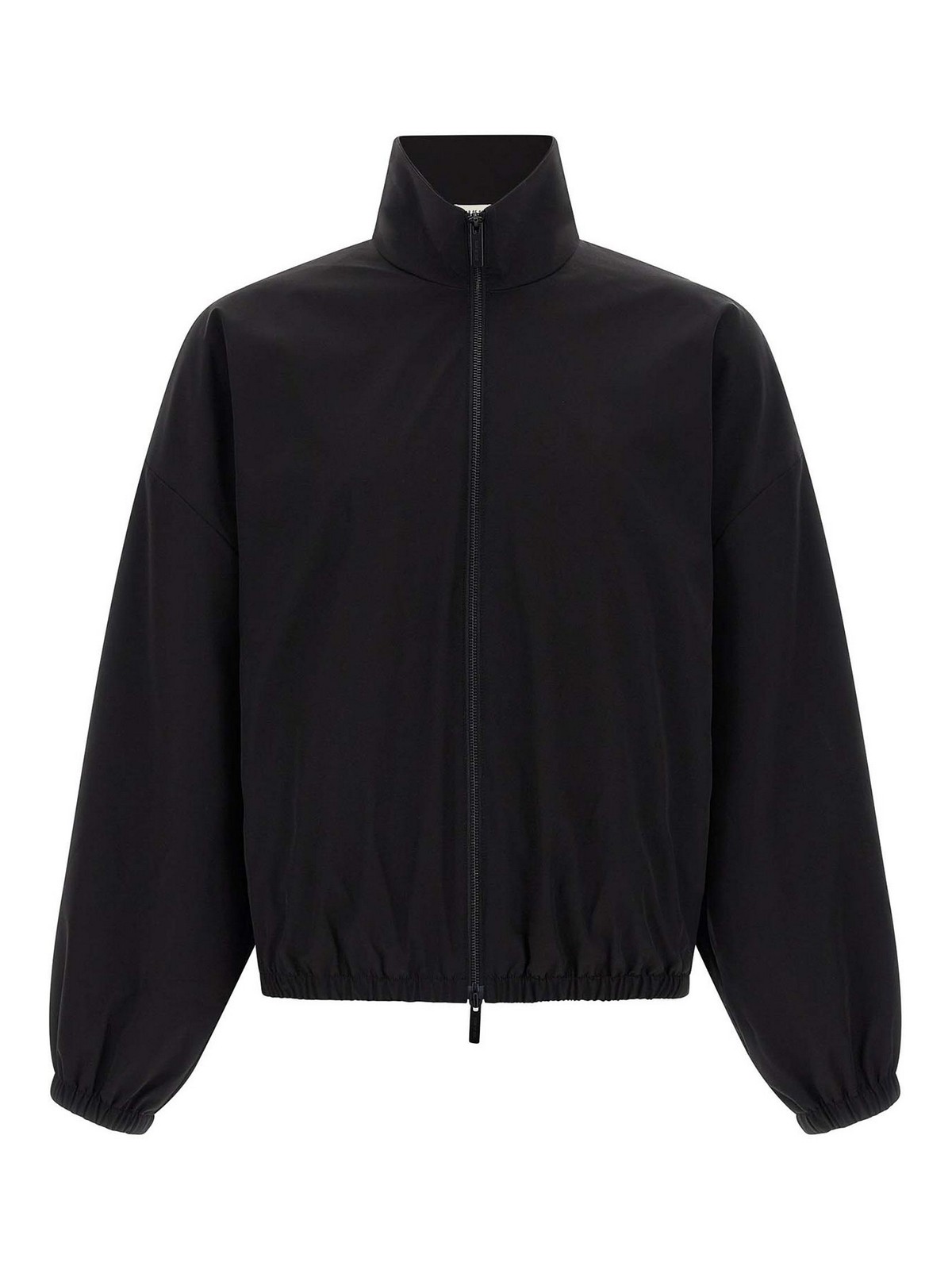 Fear Of God Black Nylon Bomber With High Collar In Black