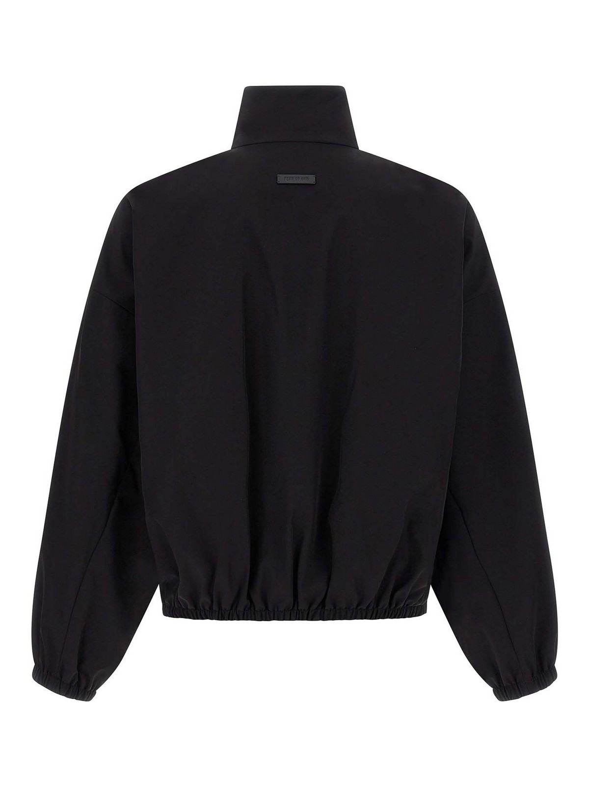 Fear Of God Black Nylon Bomber With High Collar In Black