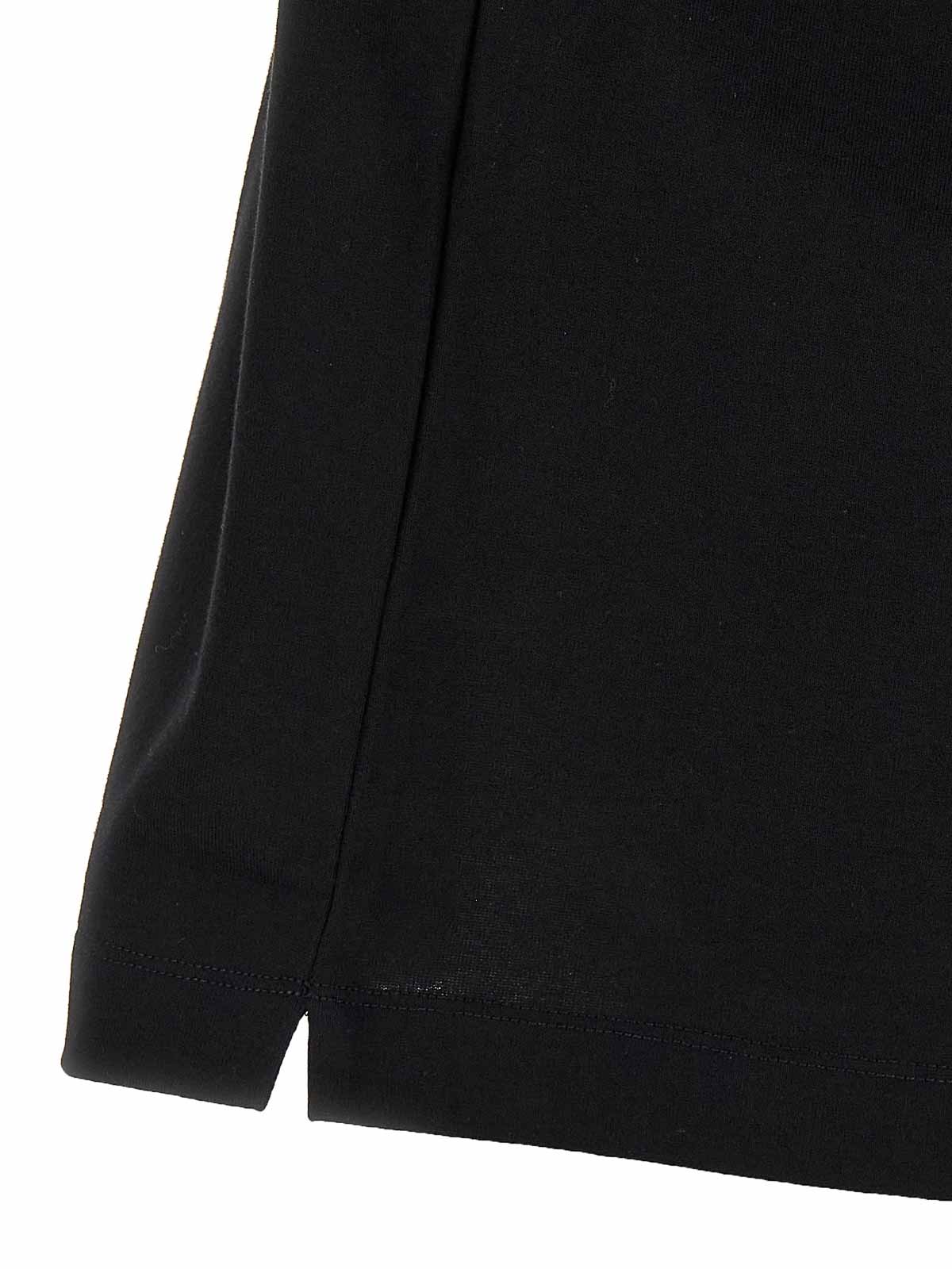 Ferragamo Signature Velvet Logo T-shirt In Black