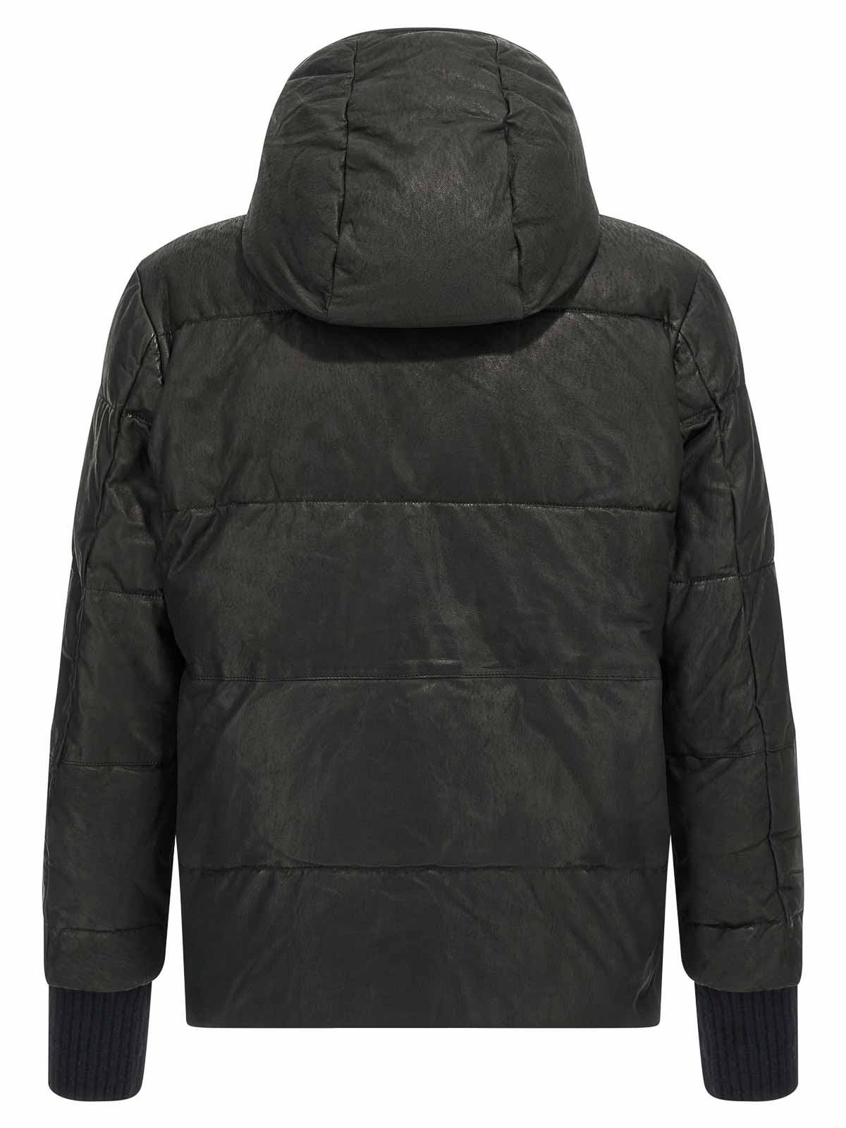 Giorgio Brato Removable Hood Down Jacket In Black
