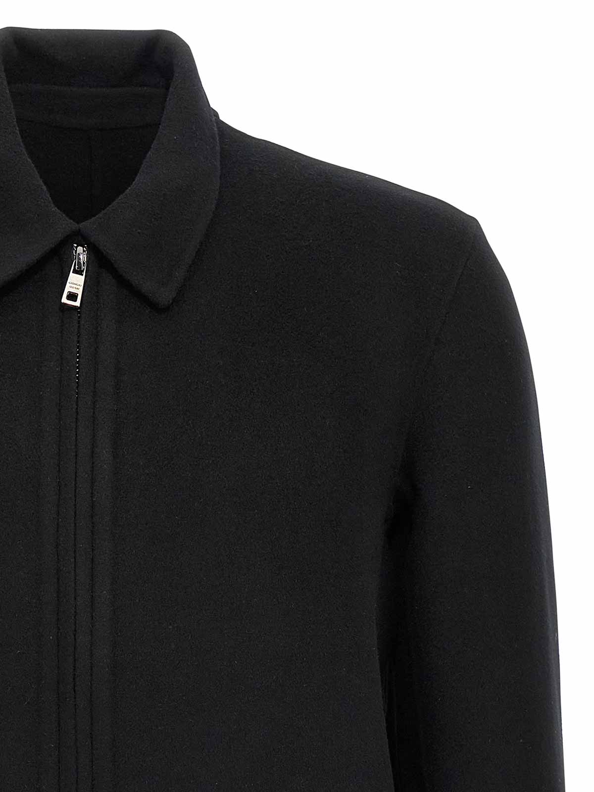 Giorgio Brato Classic-collar Wool-blend Overshirt In Black