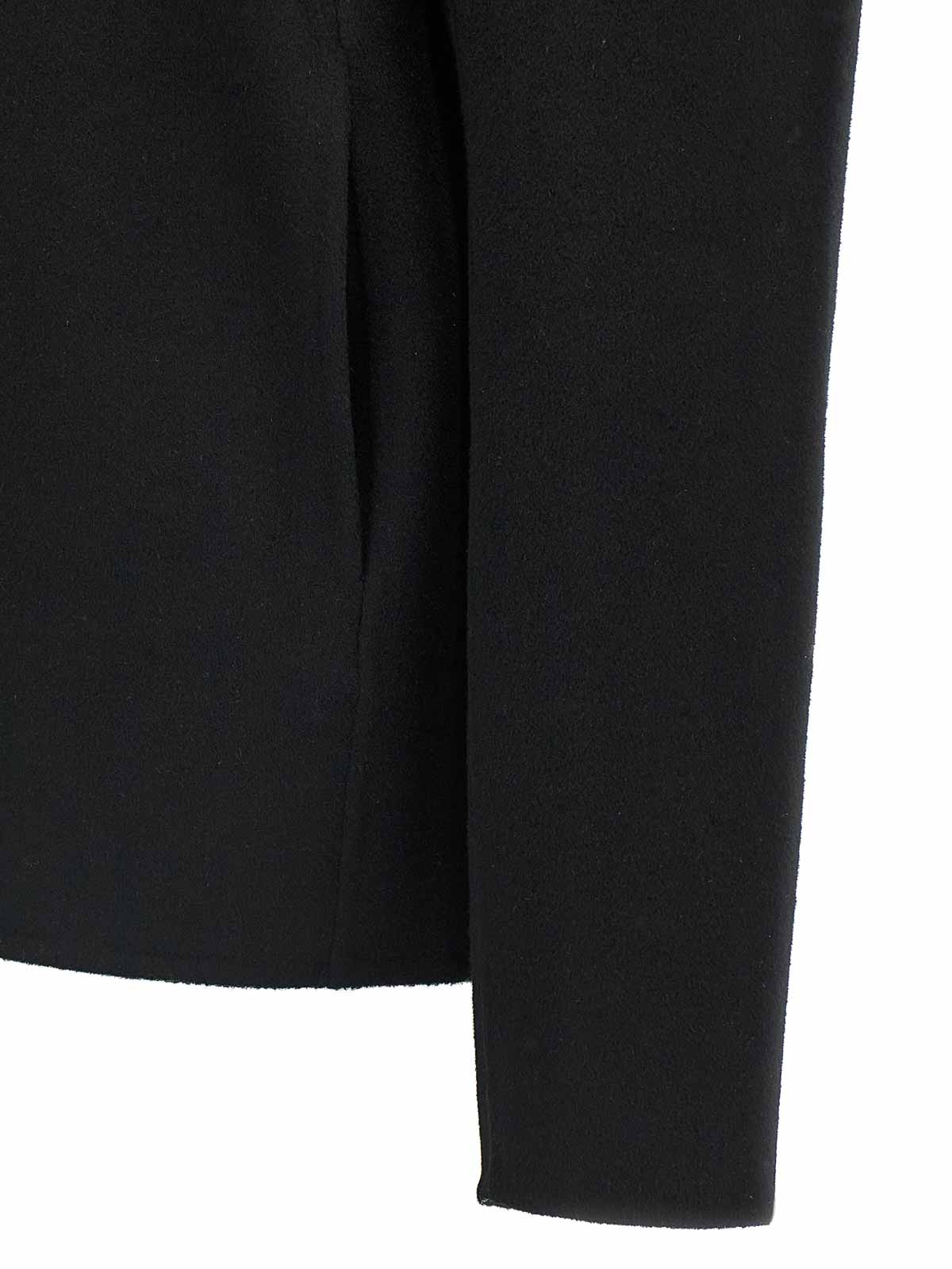 Giorgio Brato Classic-collar Wool-blend Overshirt In Black