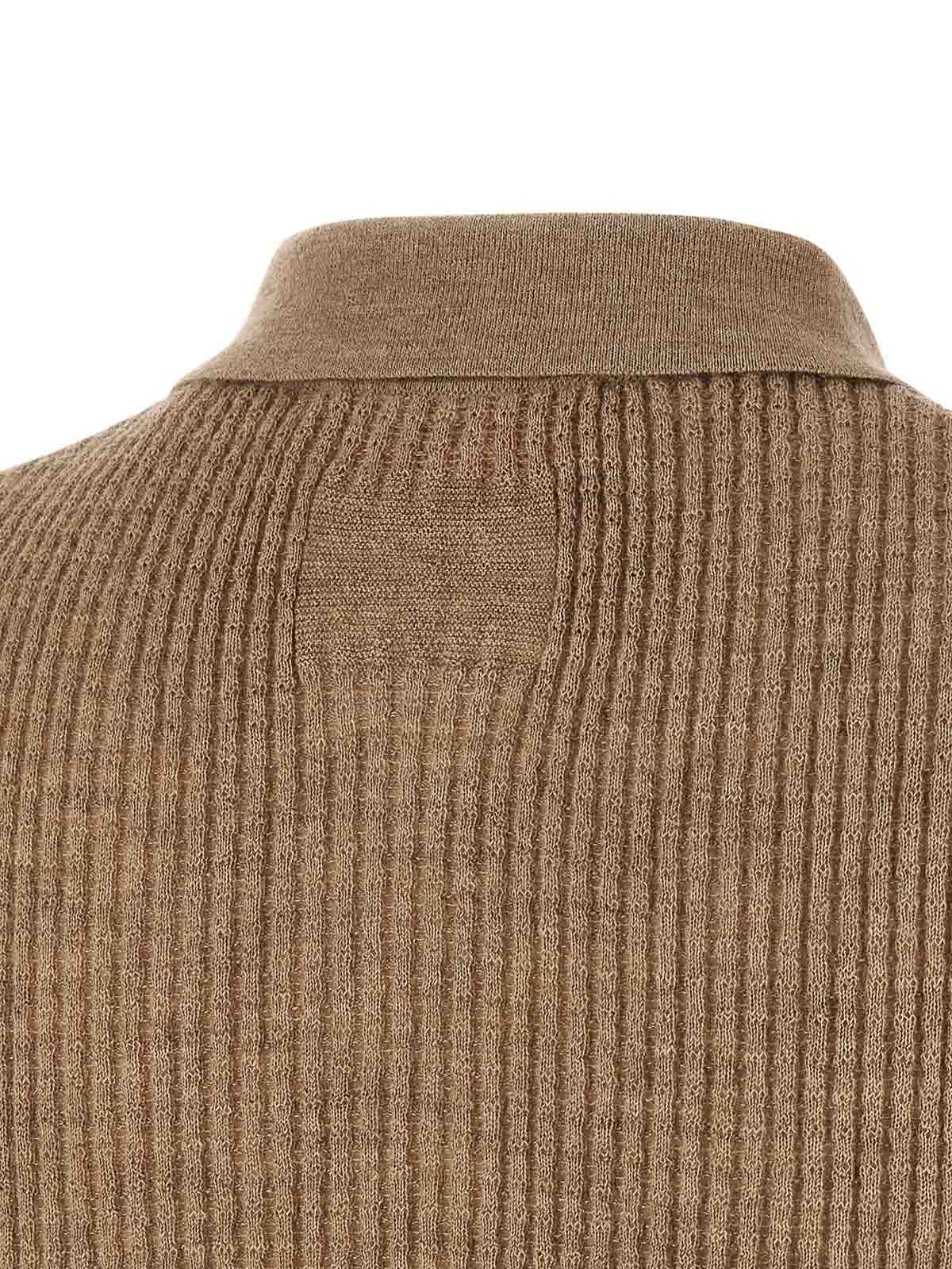 Guest In Residence Shrunken Polo Shirt In Brown