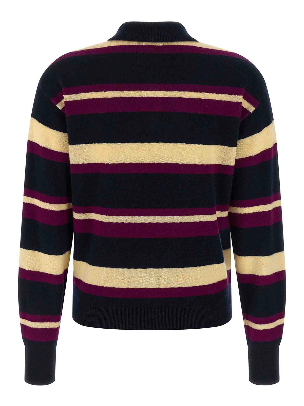 Guest In Residence Collegiate Striped Cashmere Polo In Multi
