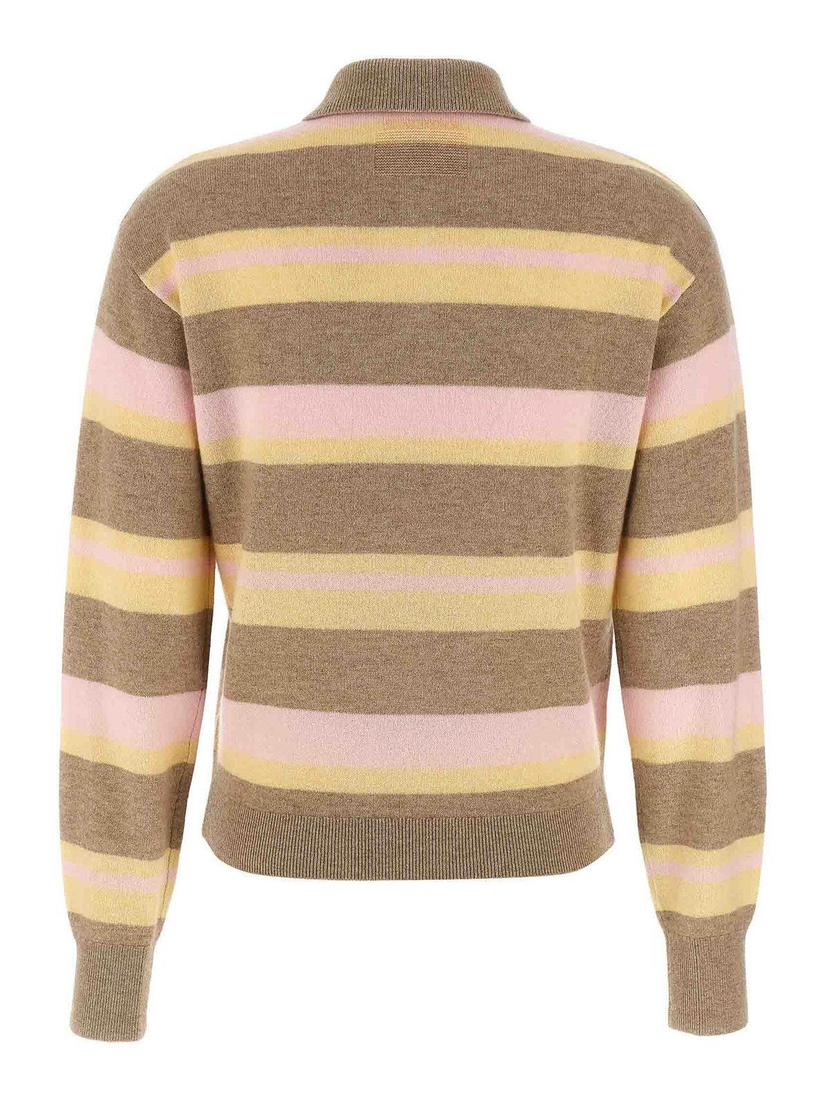 Guest In Residence Collegiate Stripe Polo Shirt In Brown