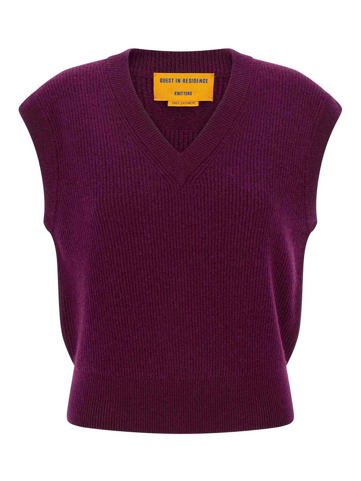 Guest In Residence Rib Vest In Purple
