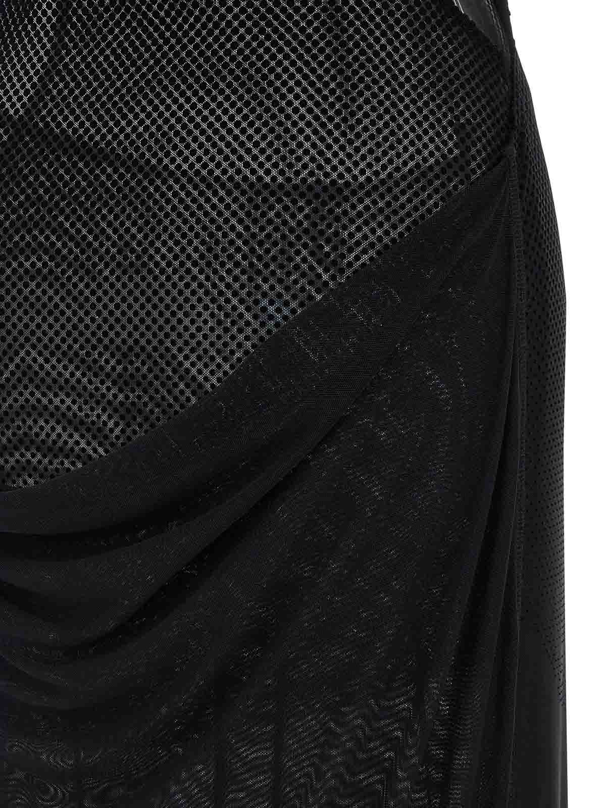 Jean Paul Gaultier Flocked Dress In Black