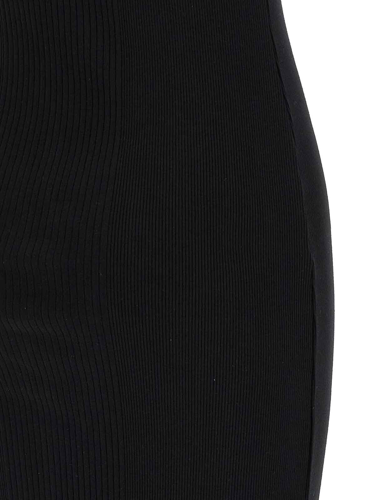 Jean Paul Gaultier Piercing Cotton Jersey Maxi Dress In Black