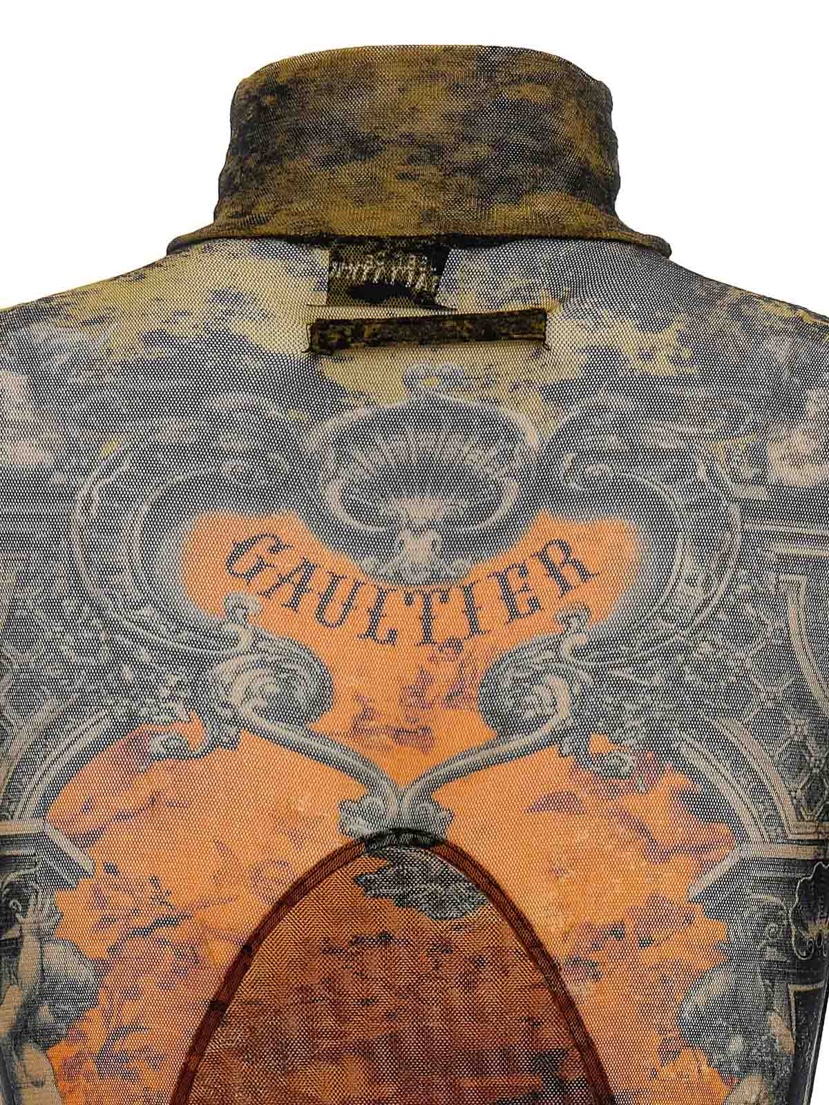 Jean Paul Gaultier Graphic Print Bodysuit In Multi