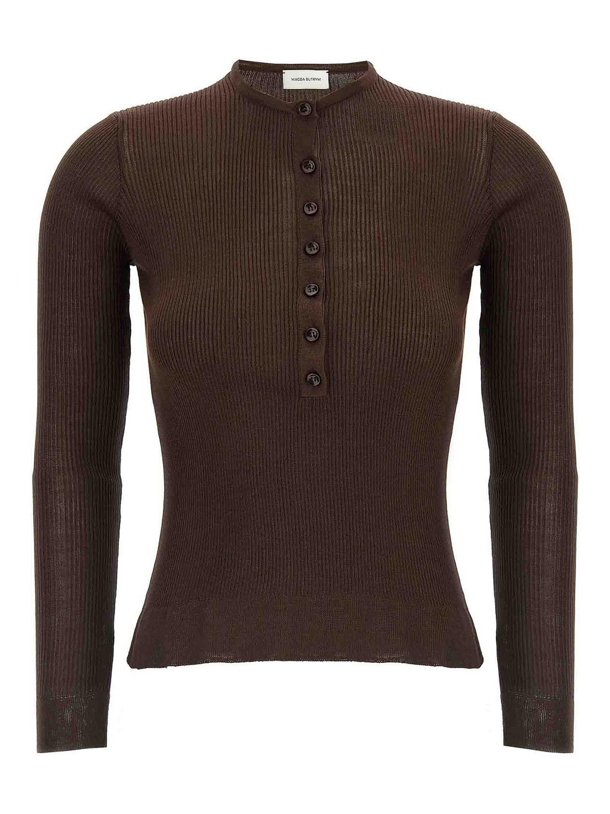 Magda Butrym 20 Silk Sweater In Brown