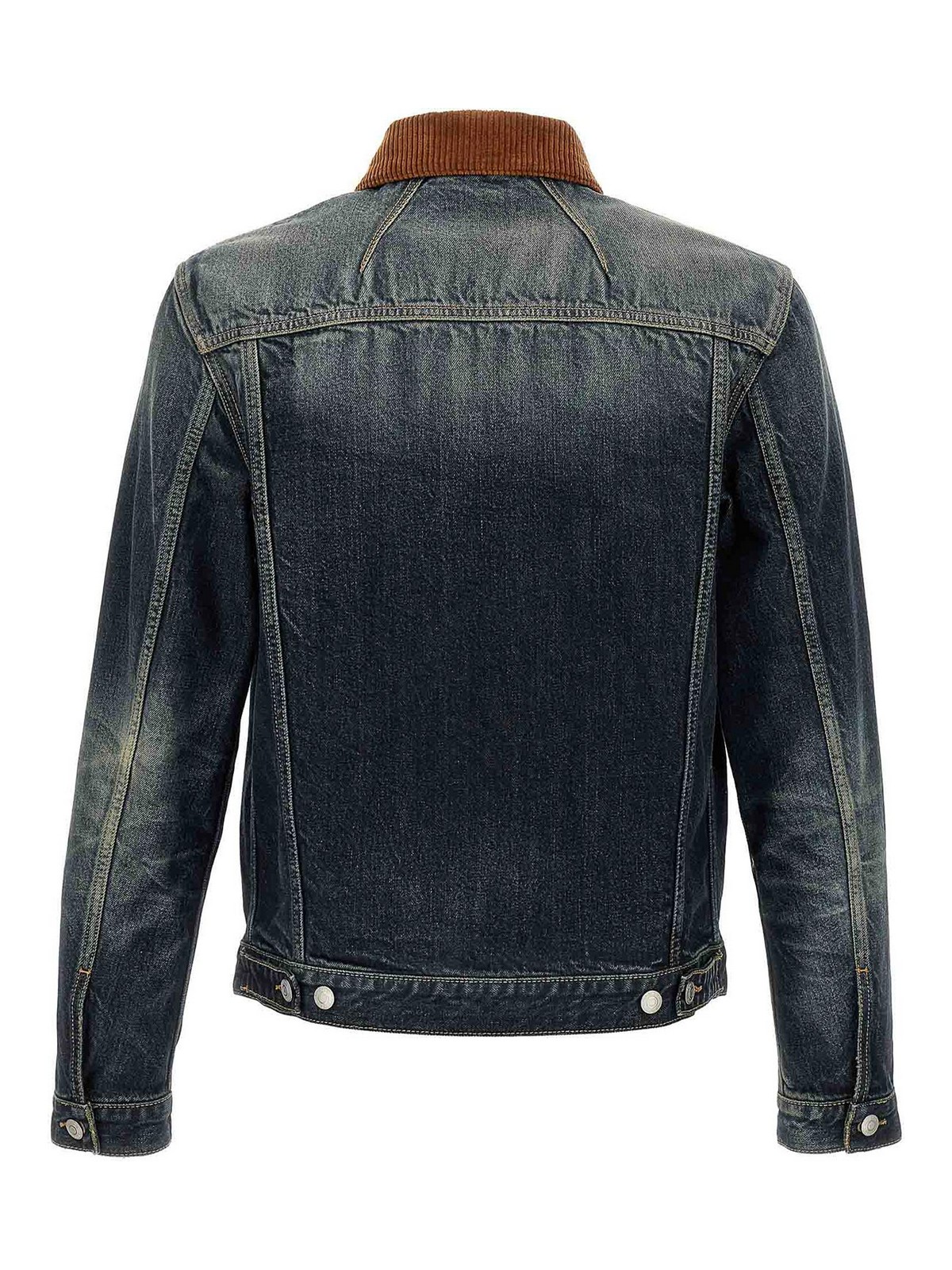 Alexander Mcqueen Trucker Jacket In Blue
