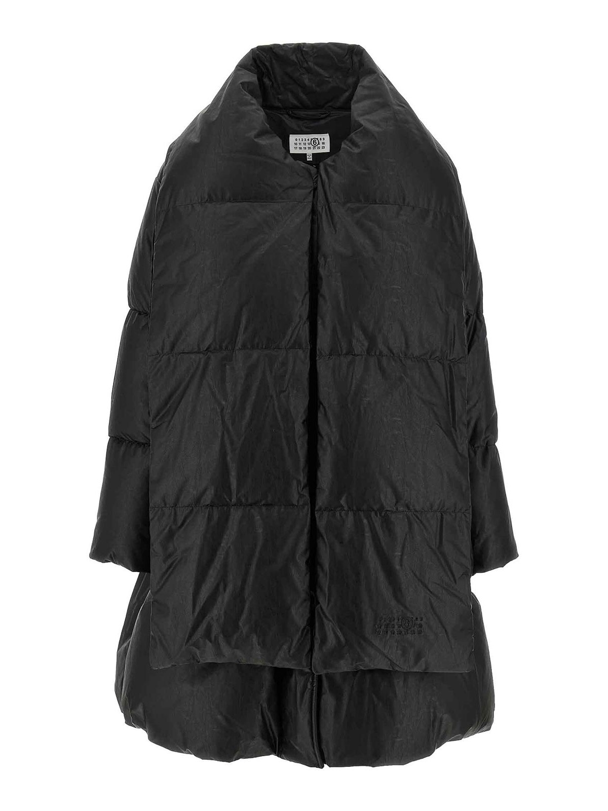 Mm6 Maison Margiela Scarf Down Jacket In Black