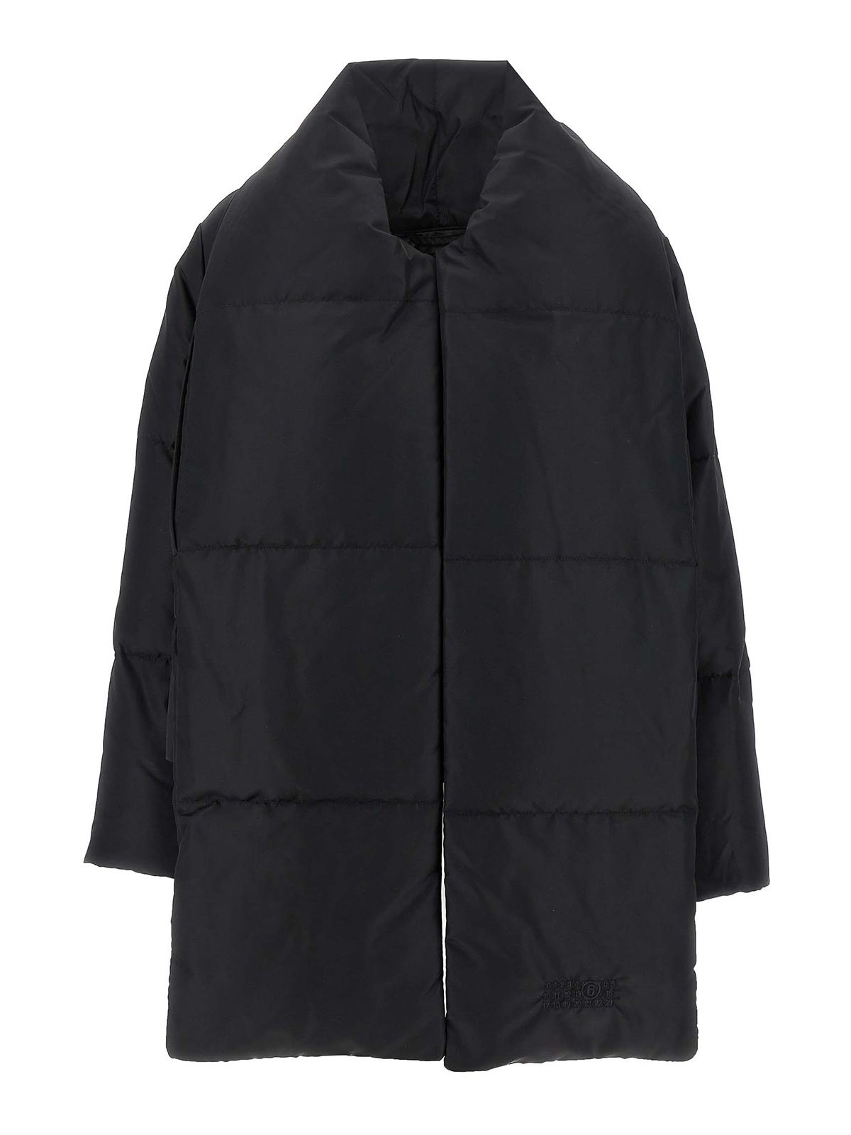 Mm6 Maison Margiela Scarf Down Jacket In Black