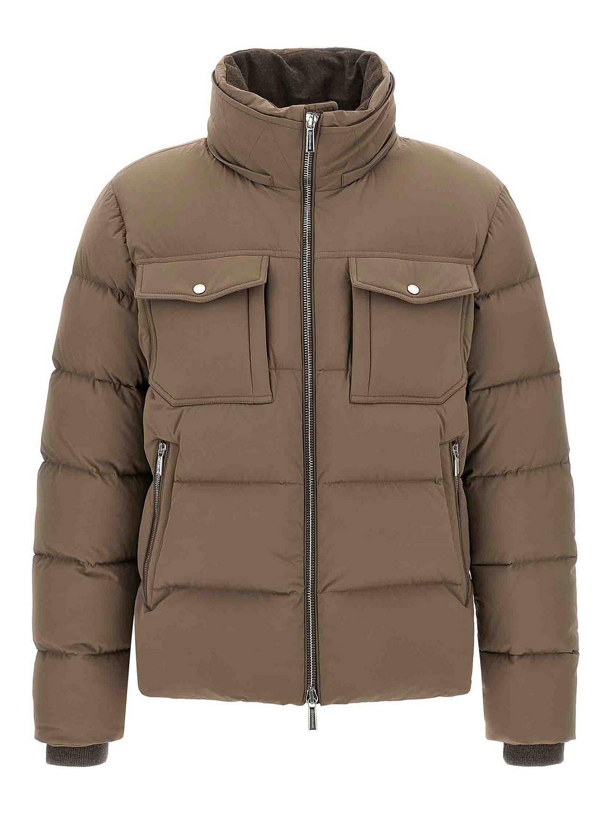 Moorer Alarick Quilted Flap-pocket Jacket In Brown