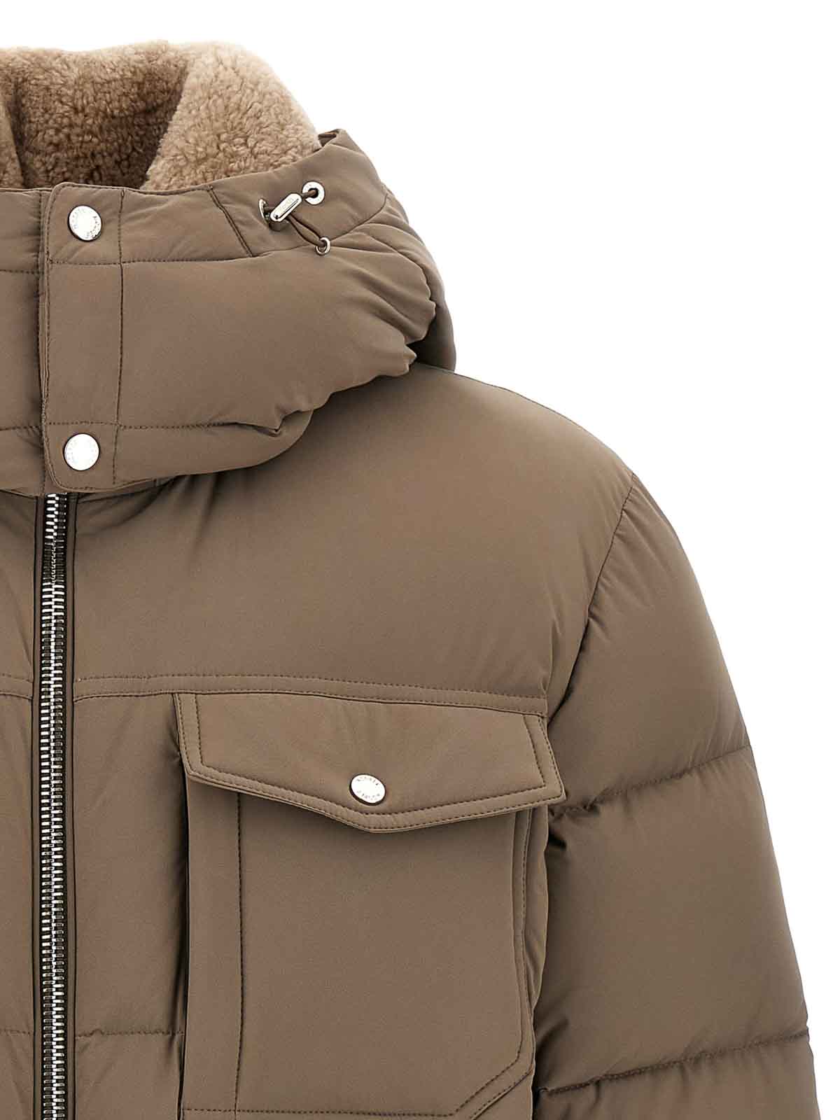 Moorer Alarick Quilted Flap-pocket Jacket In Brown