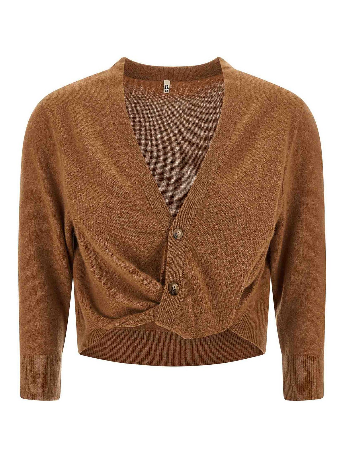 R13 Knot Cardigan In Brown