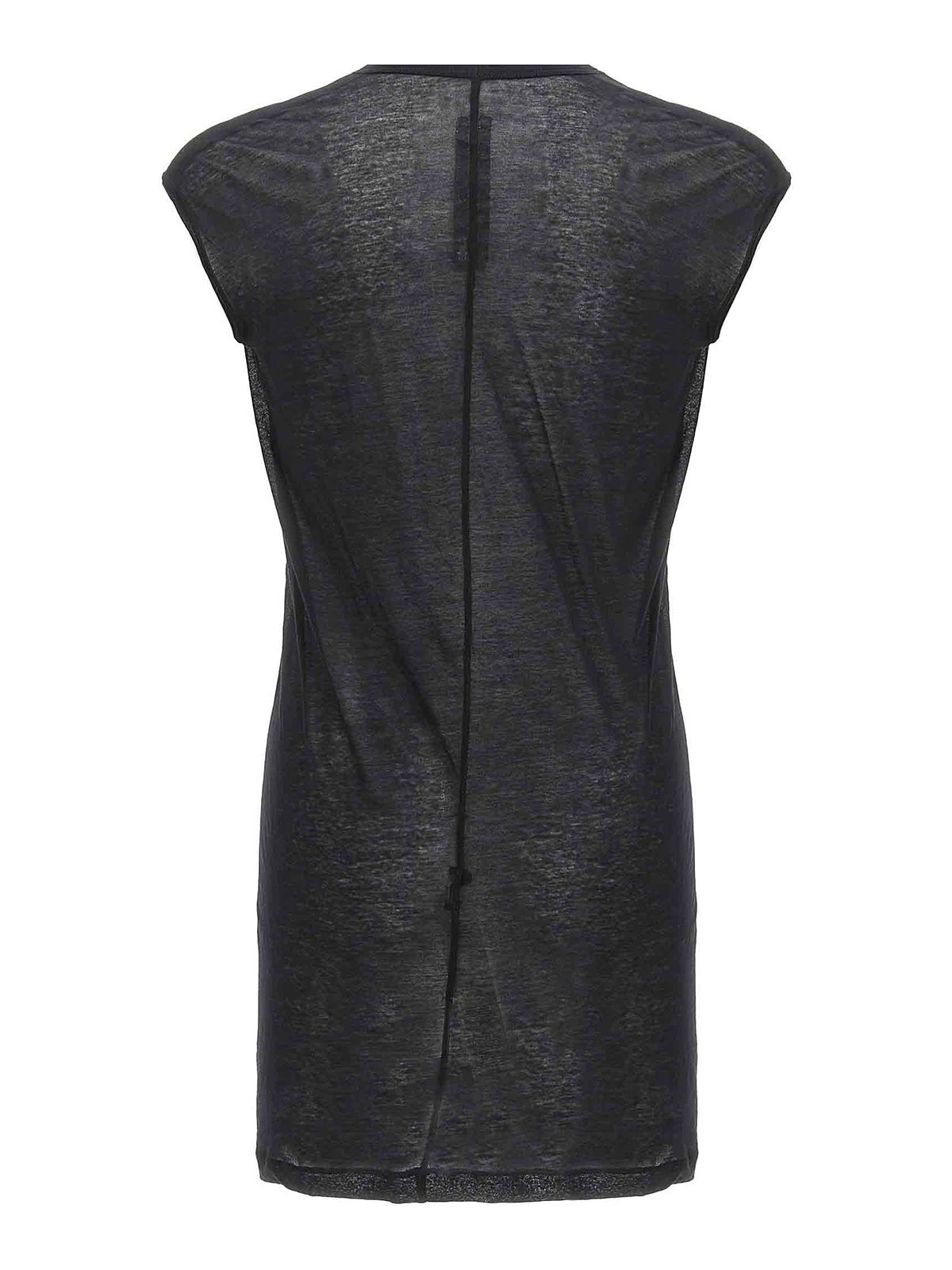 Rick Owens Dylan V Neck Cotton T-shirt In Black