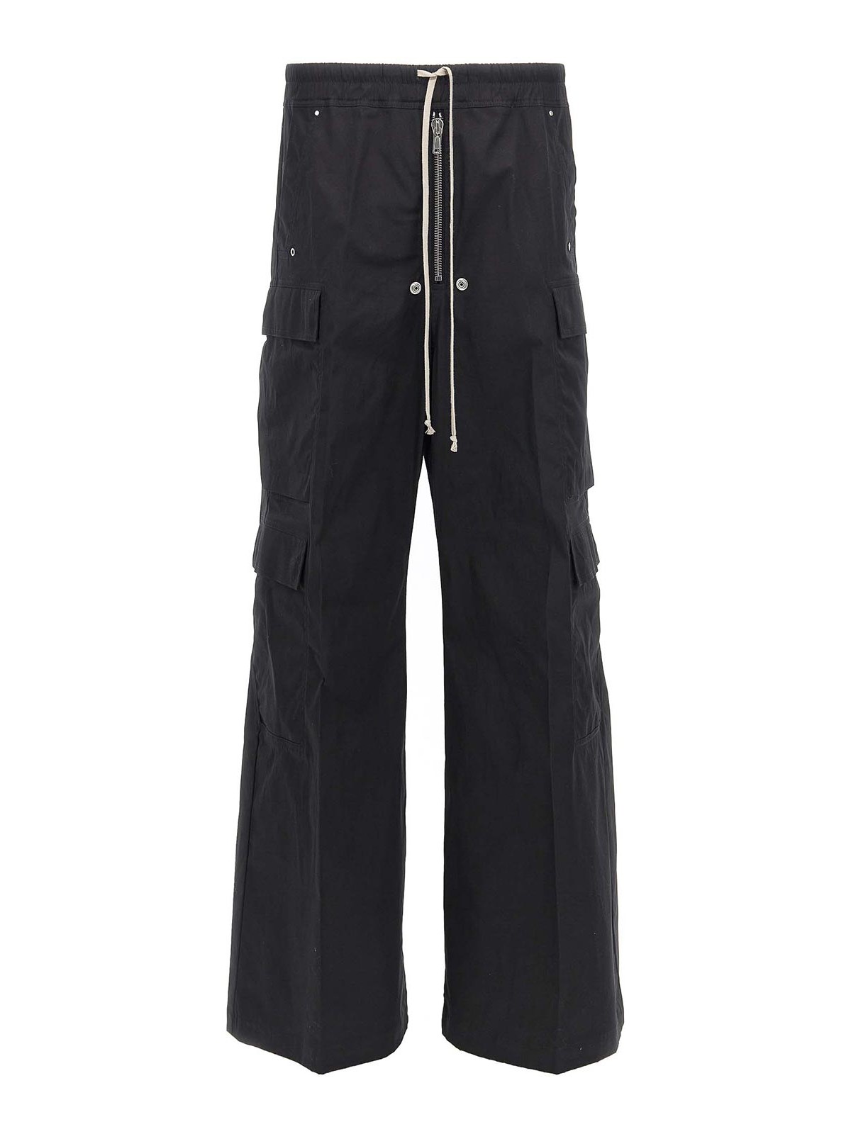 Rick Owens Cargobelas Wool Drill Pants In Black