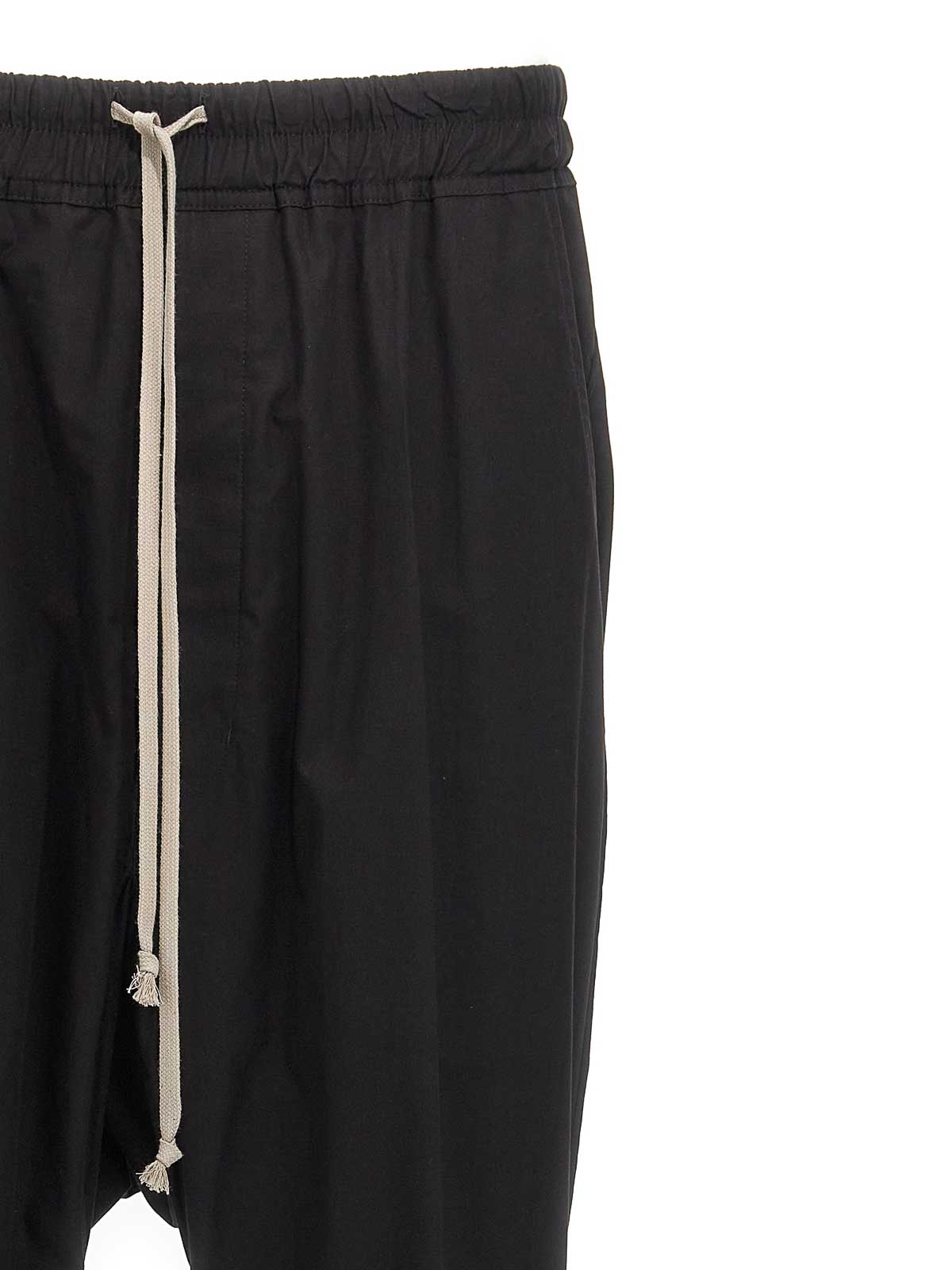 Rick Owens Drawstring Long Pants In Black