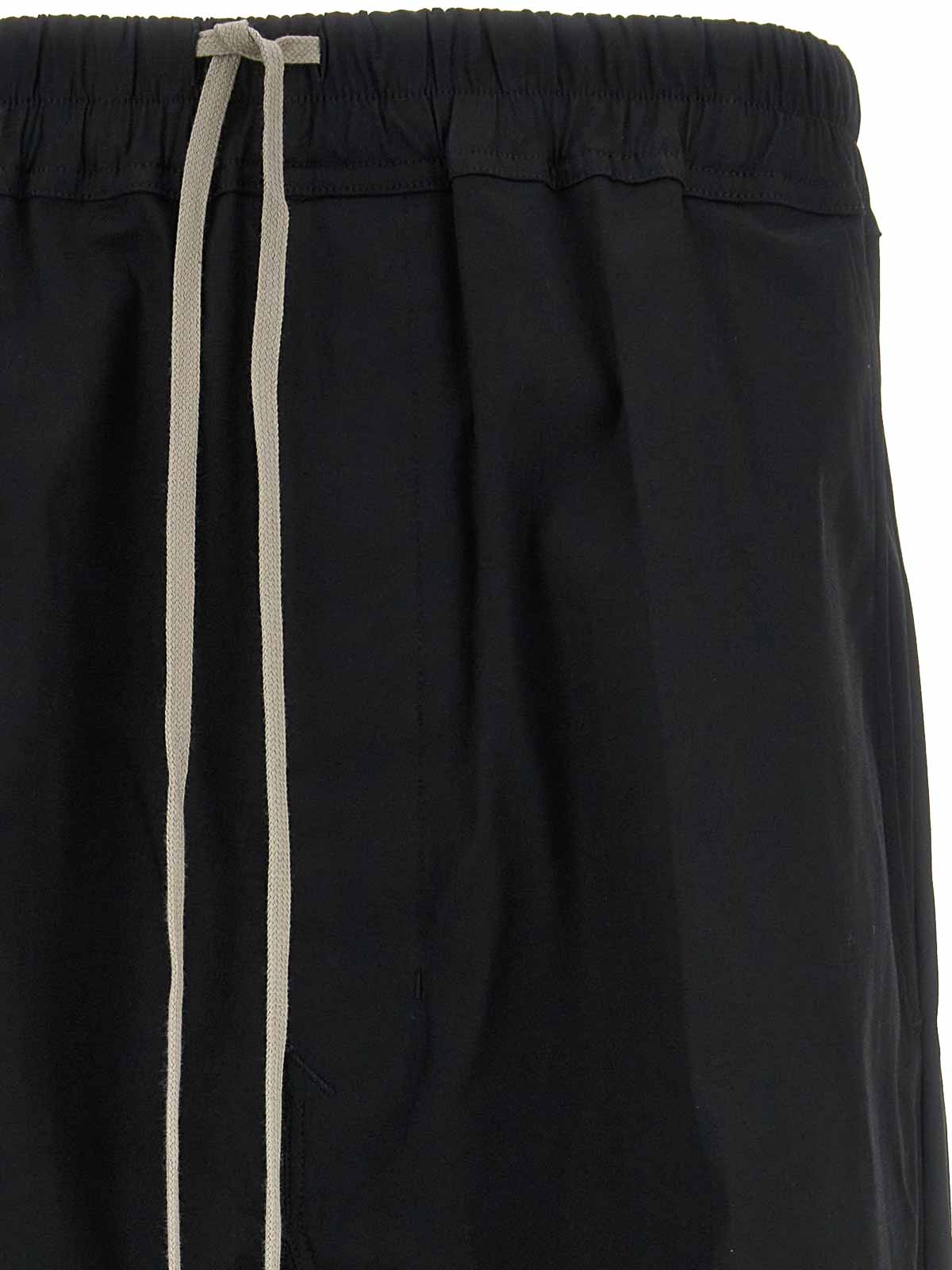 Rick Owens Cropped Drop-crotch High Waist Trousers In Black