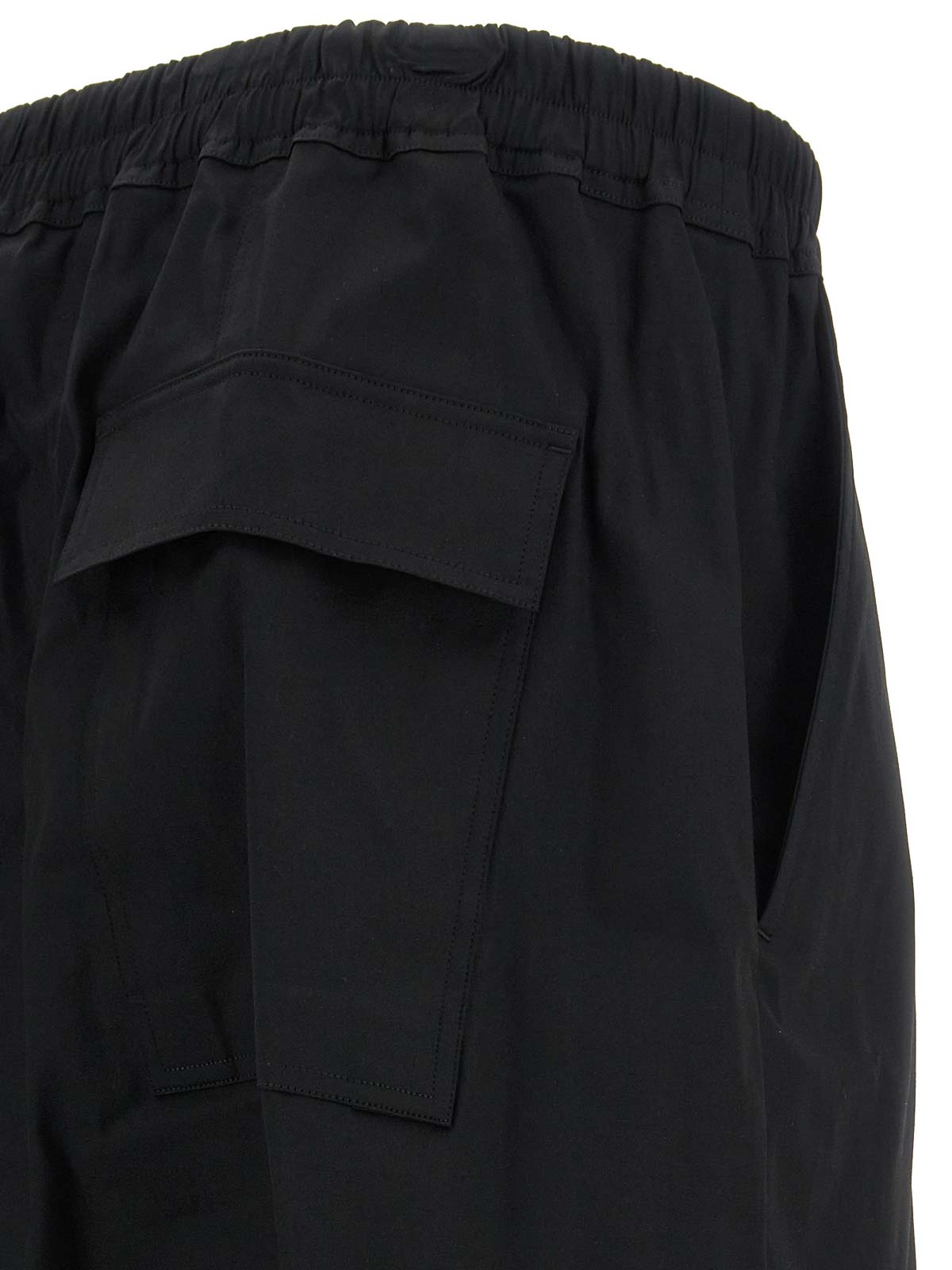 Rick Owens Cropped Drop-crotch High Waist Trousers In Black