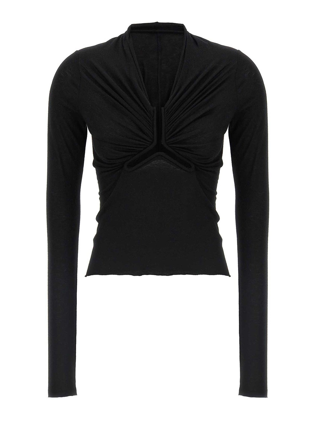 Rick Owens Allanah Ls T Sweater In Black