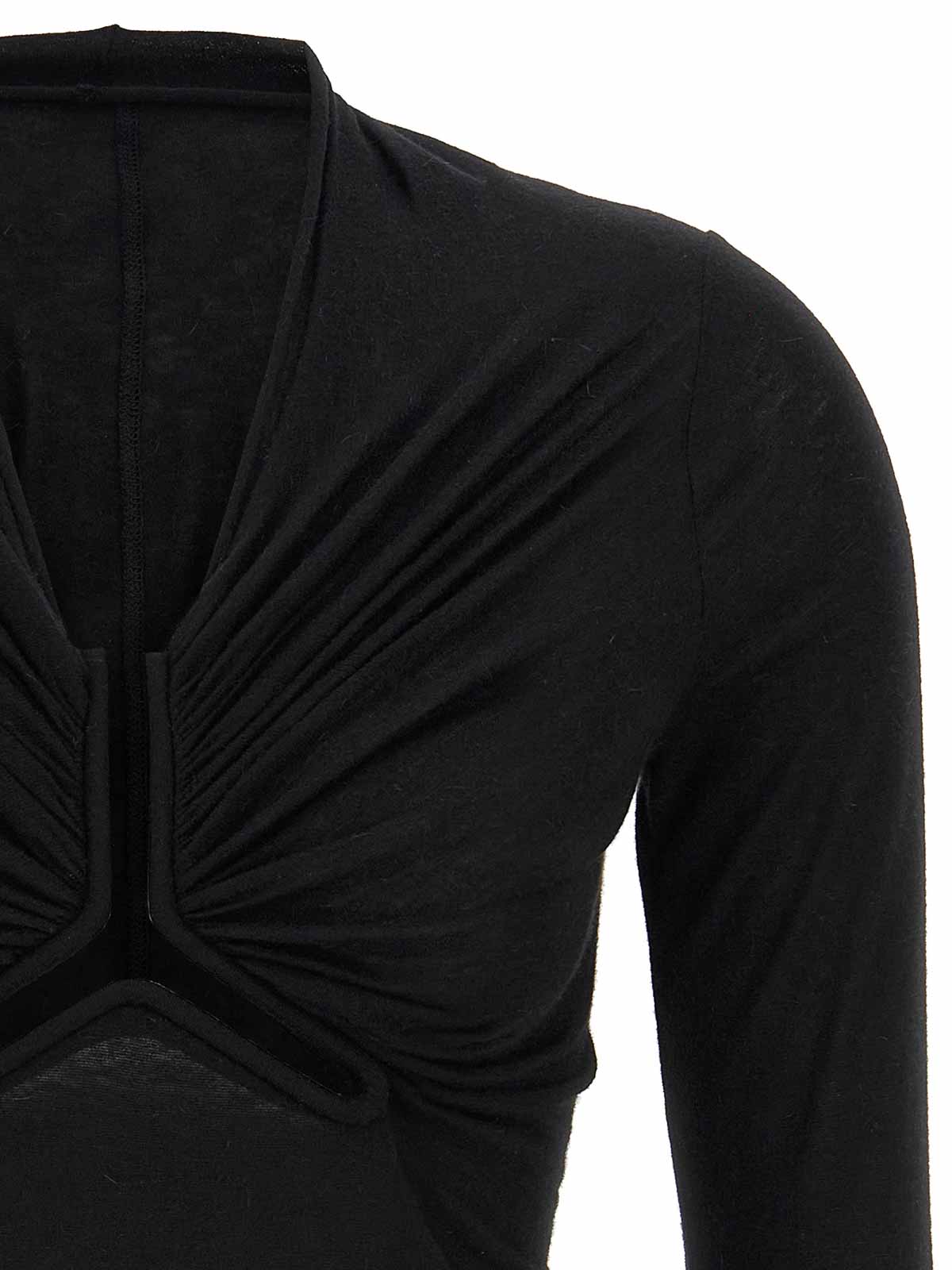 Rick Owens Allanah Ls T Sweater In Black