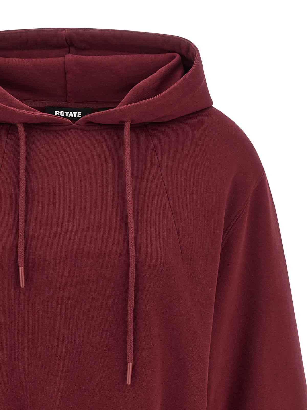 Rotate Birger Christensen Rotate Burgundy Cotton Sweatshirt Women In Red