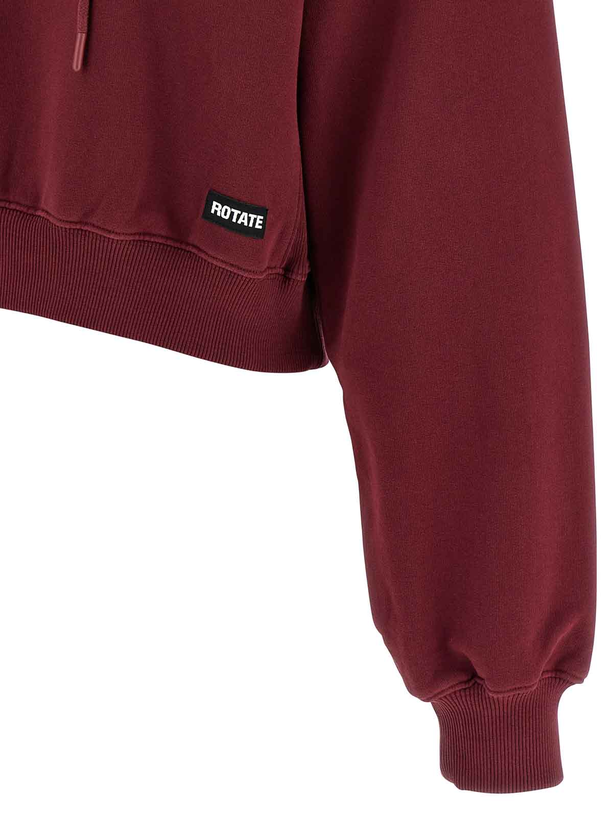 Rotate Birger Christensen Rotate Burgundy Cotton Sweatshirt Women In Red