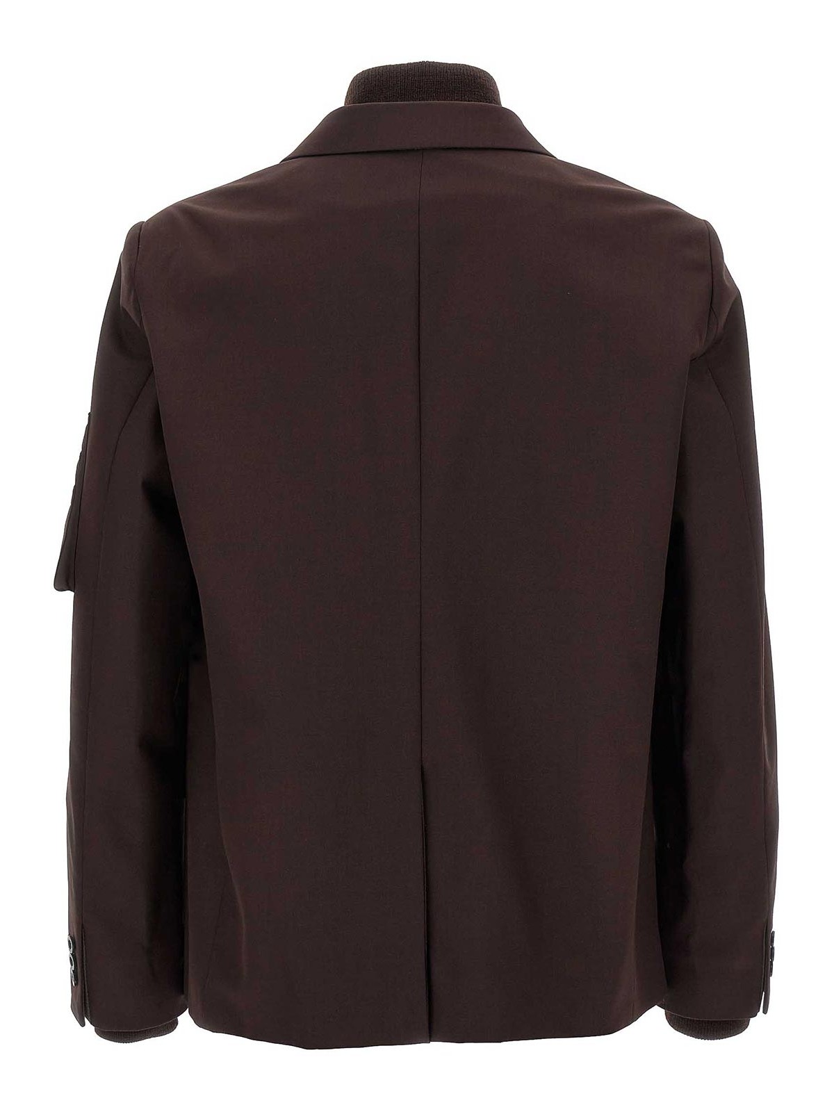 Sacai Bomber Insert Blazer In Brown