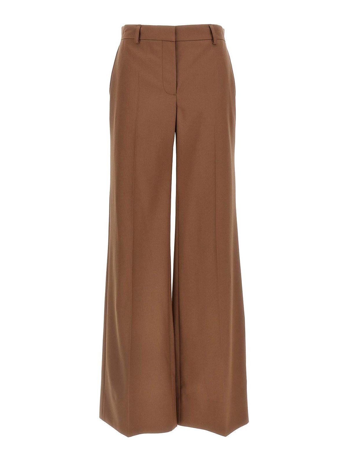 Stella Mccartney Wool Pants In Brown