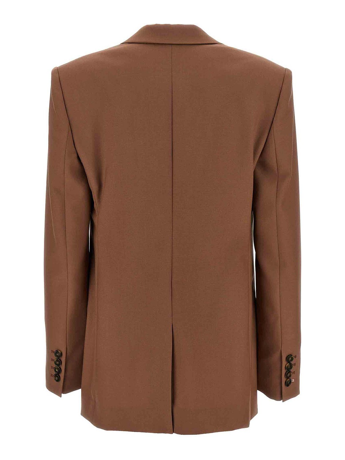 Stella Mccartney Single-breasted Wool Blazer In Brown