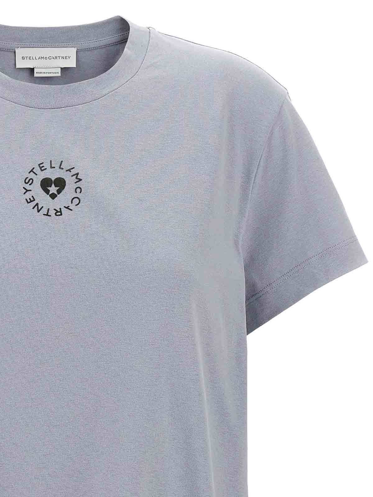 Stella Mccartney Lovestruck Logo T-shirt In Gray