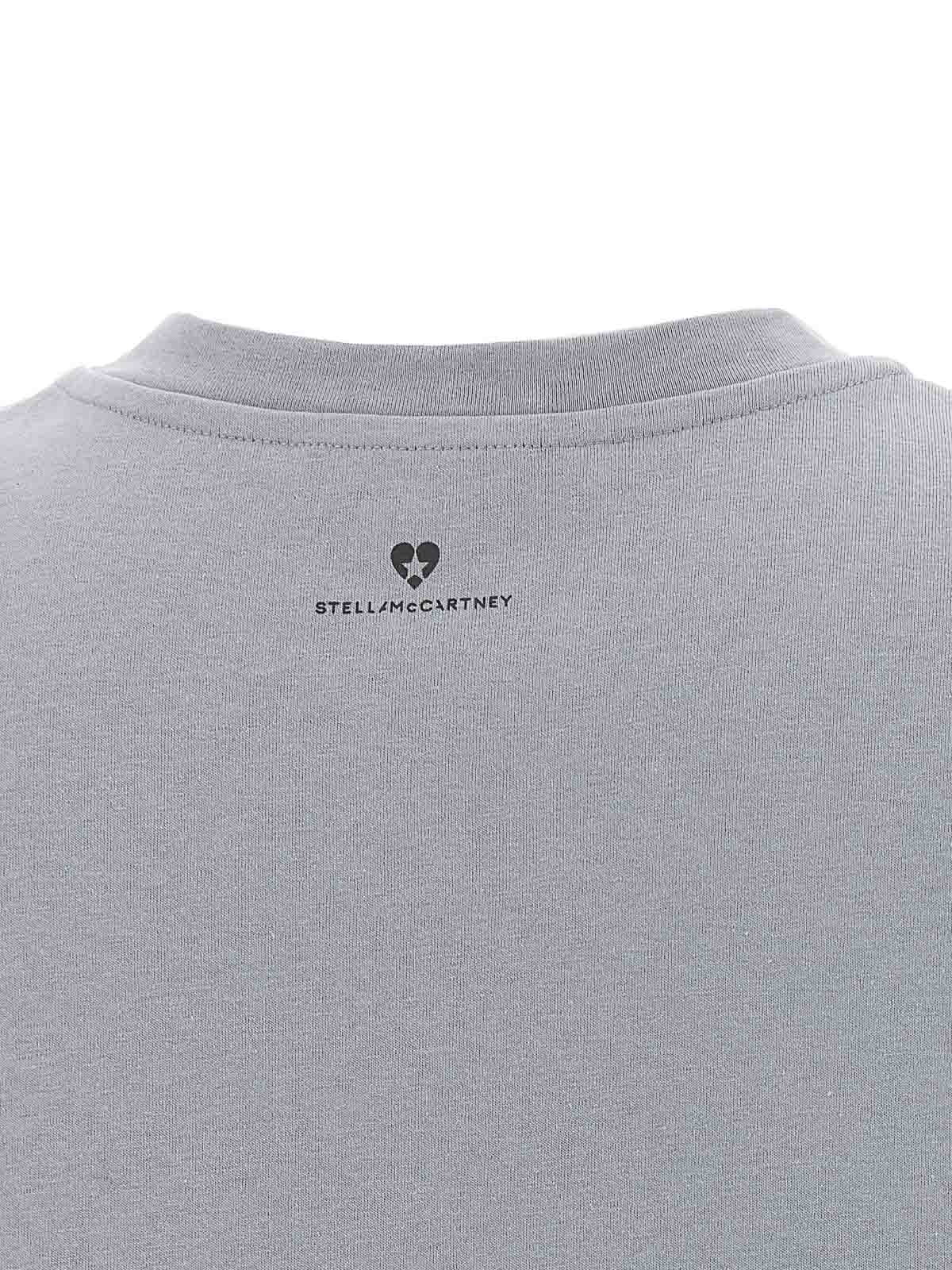 Stella Mccartney Lovestruck Logo T-shirt In Gray