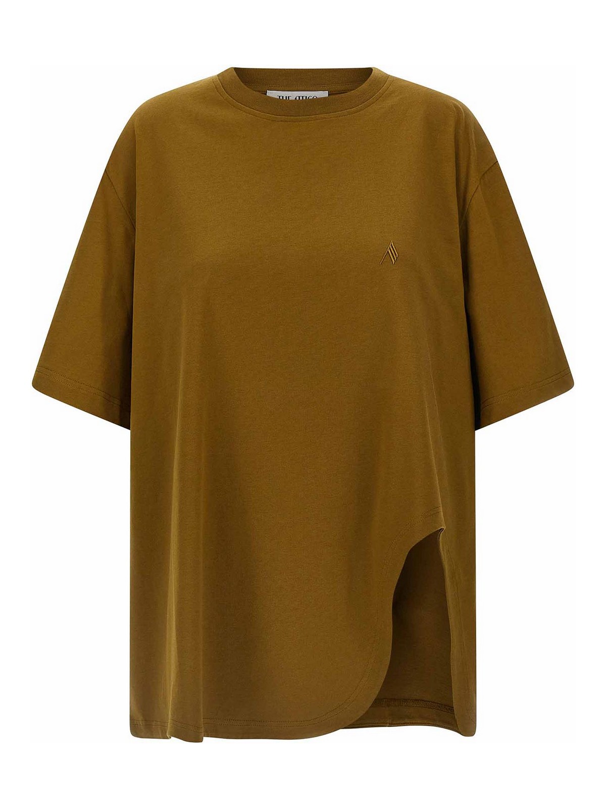 Attico Logo Embroidery T-shirt In Green