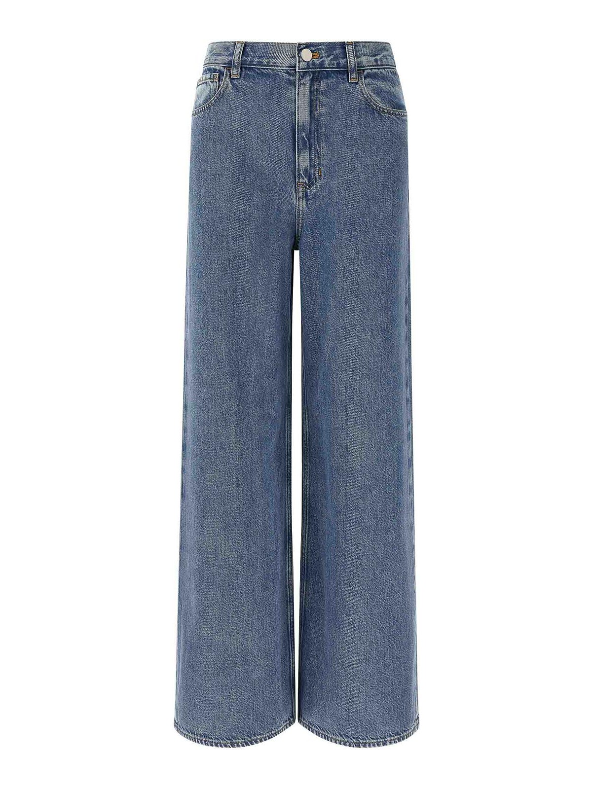 Theory High-waisted Wide-leg Jeans In Blue