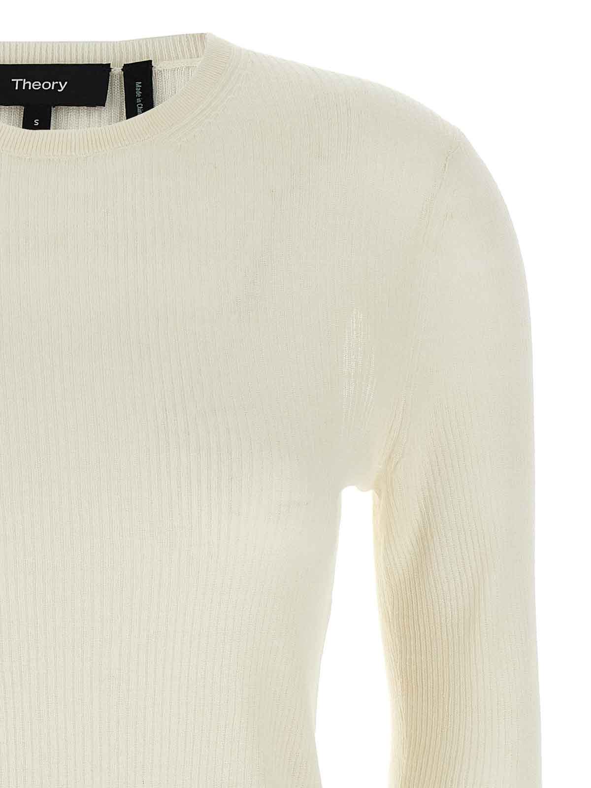 Theory Viscose Linen Sweater In Neutral