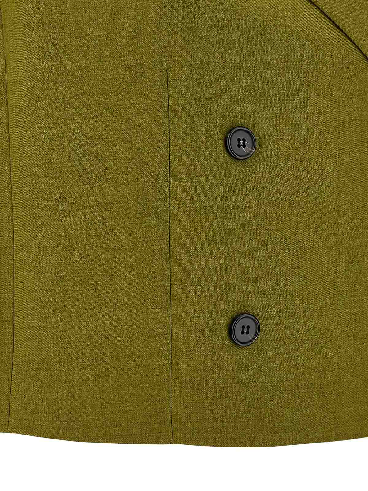 Theory Double-breasted Vest In Green