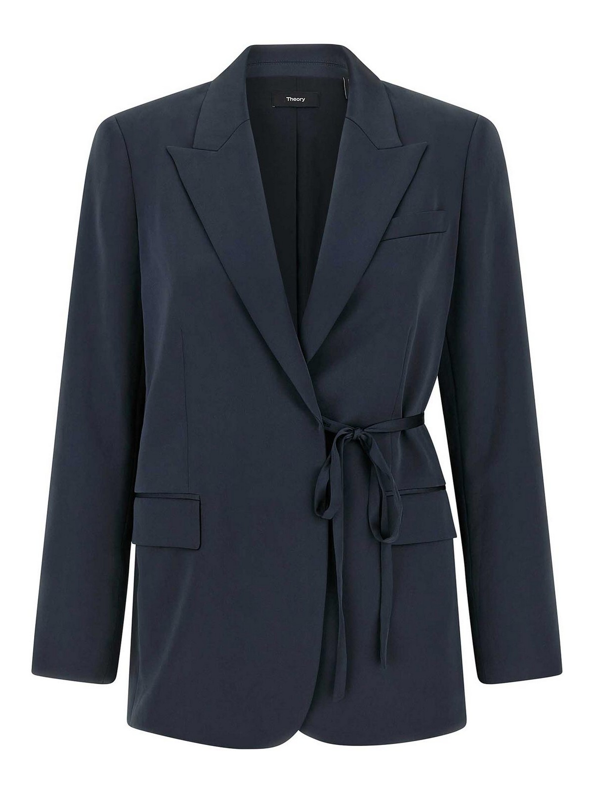 Theory Blazer City Twill In Blue