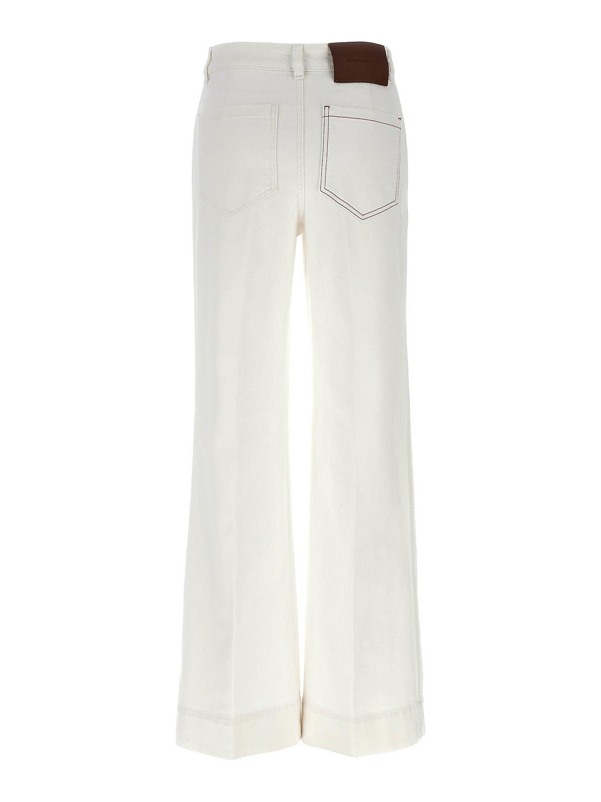 Victoria Beckham Alina Rigid Straight-leg Jeans In White