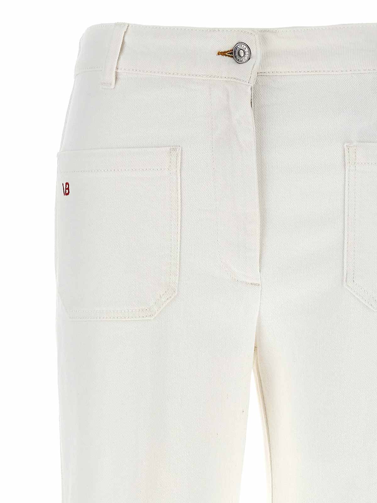 Victoria Beckham Alina Rigid Straight-leg Jeans In White