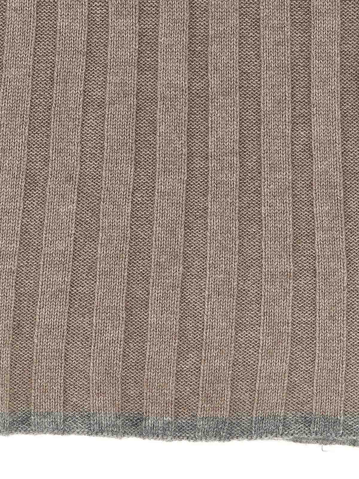 Brunello Cucinelli Men Ribbed Cashmere Scarf In Sand