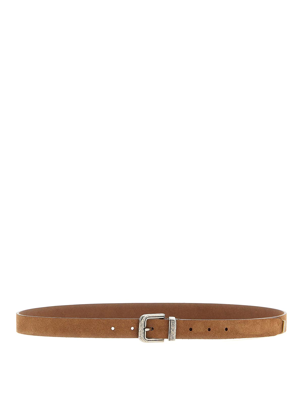 Brunello Cucinelli Men Suede Belt In Brown