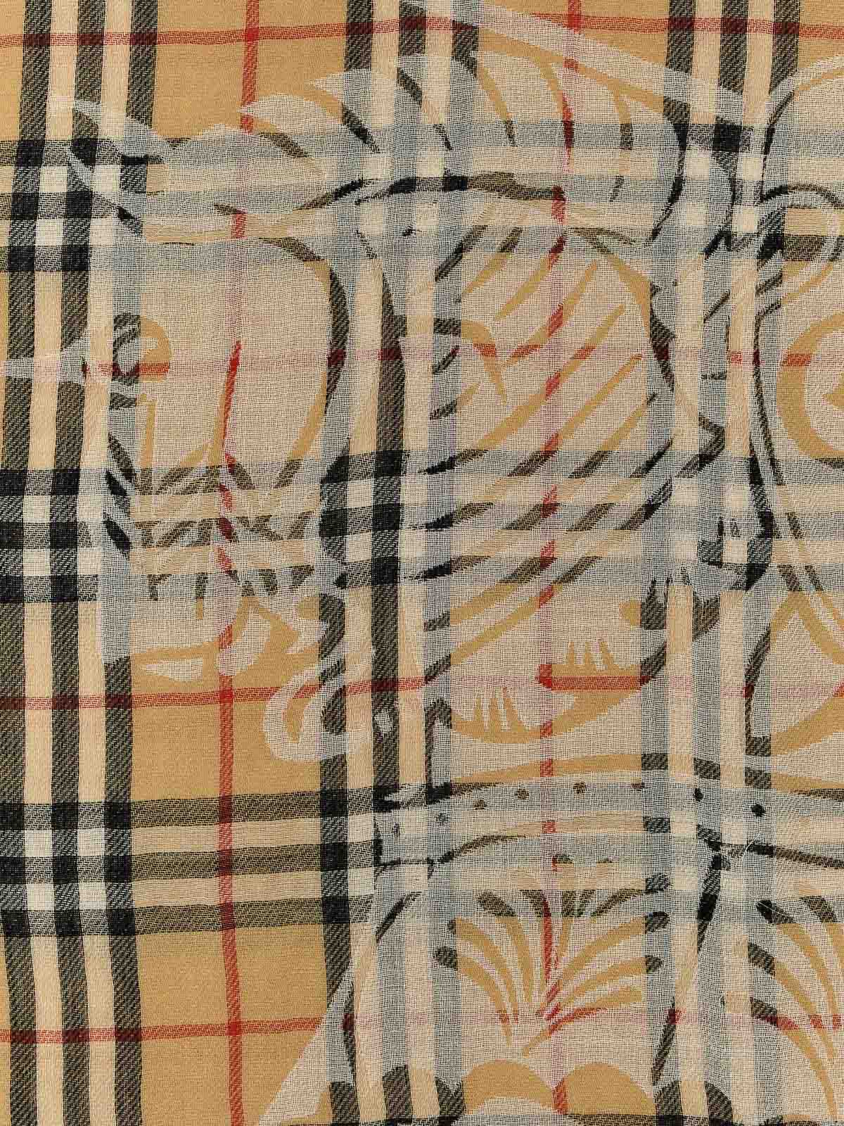 Burberry Check Wool Scarf In Multi