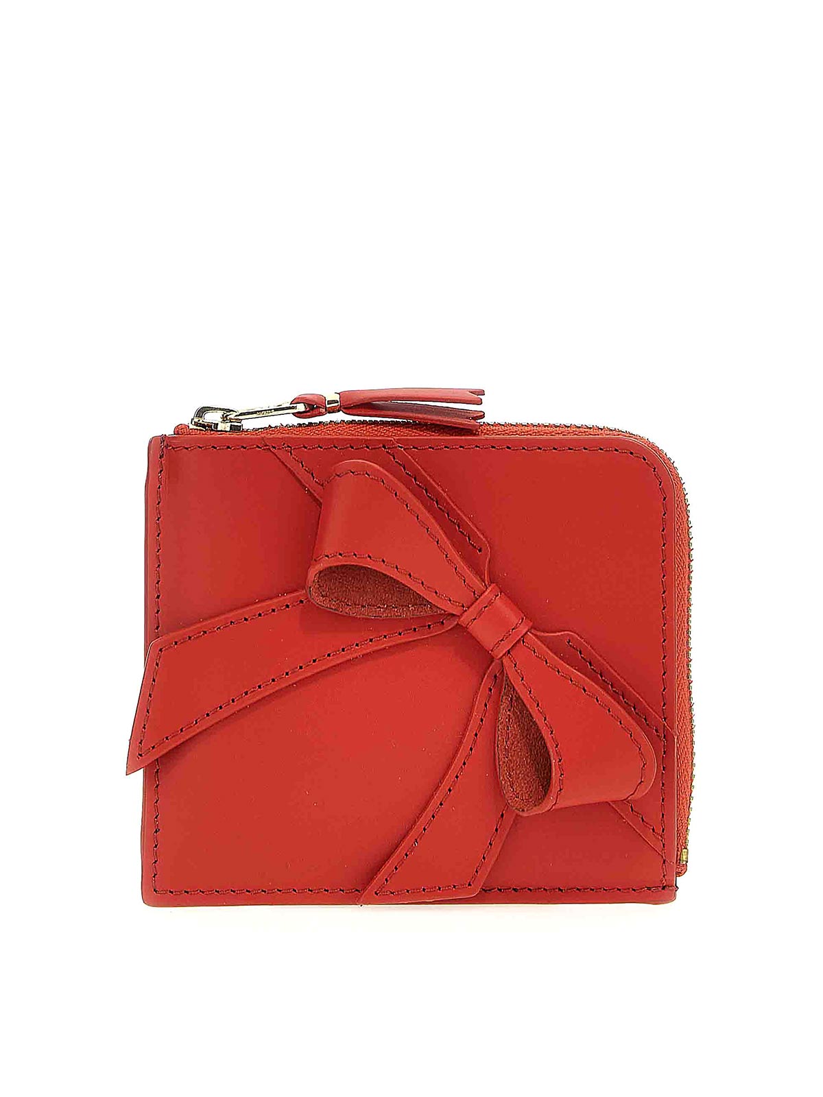 Comme Des Garçons Big Bow Wallet In Red