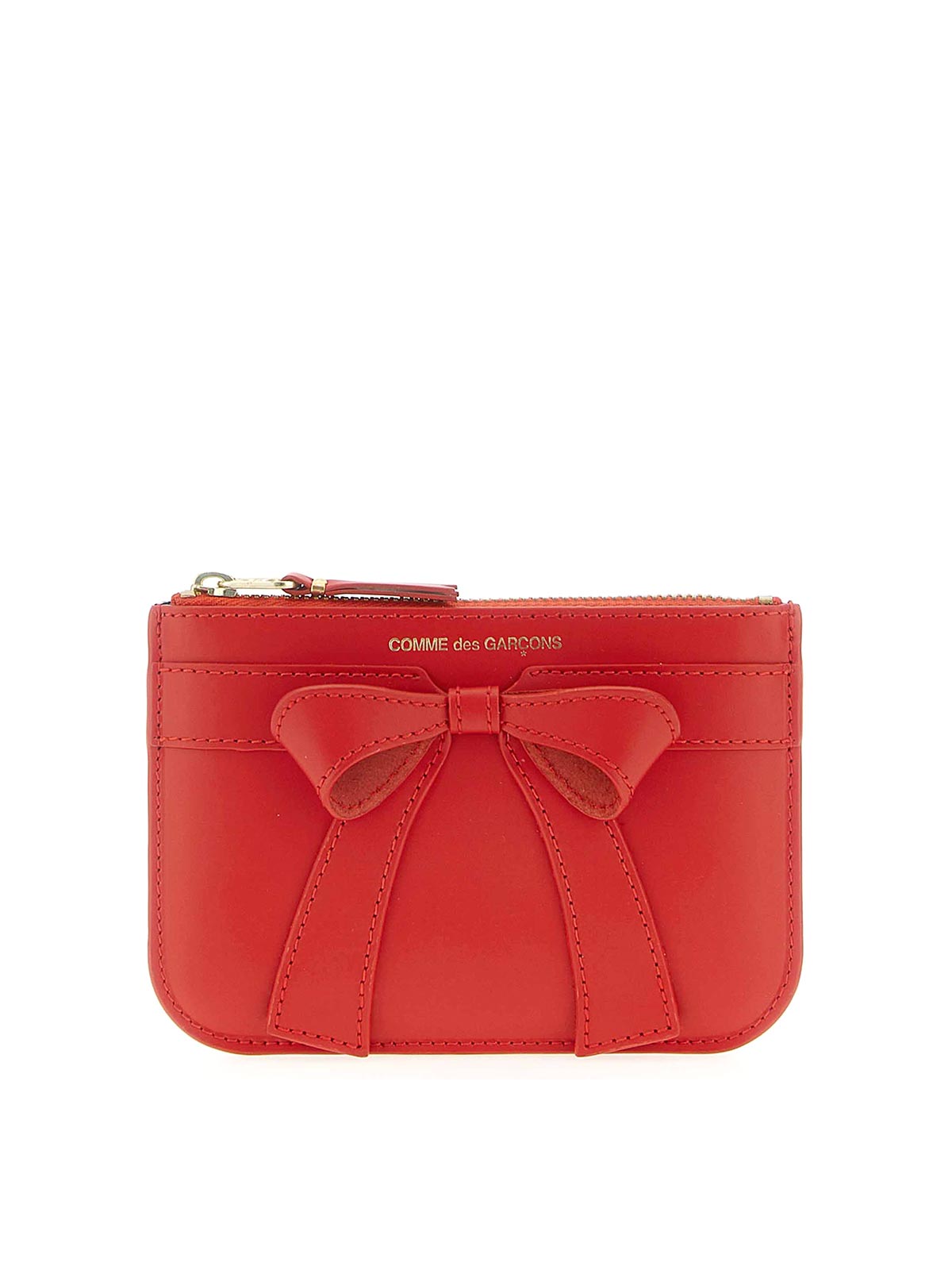 Comme Des Garçons Oversized Bow Detail Purse In Red