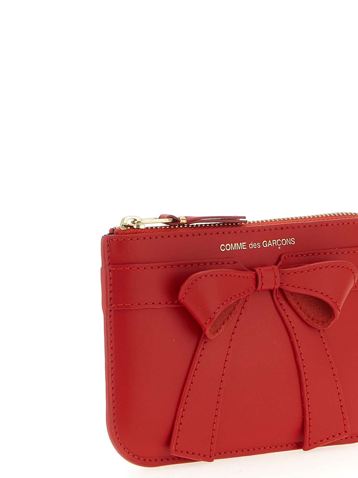Comme Des Garçons Oversized Bow Detail Purse In Red
