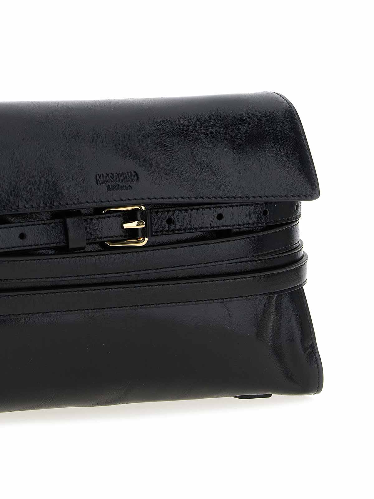 Moschino Tie Me Crossbody Bag In Black