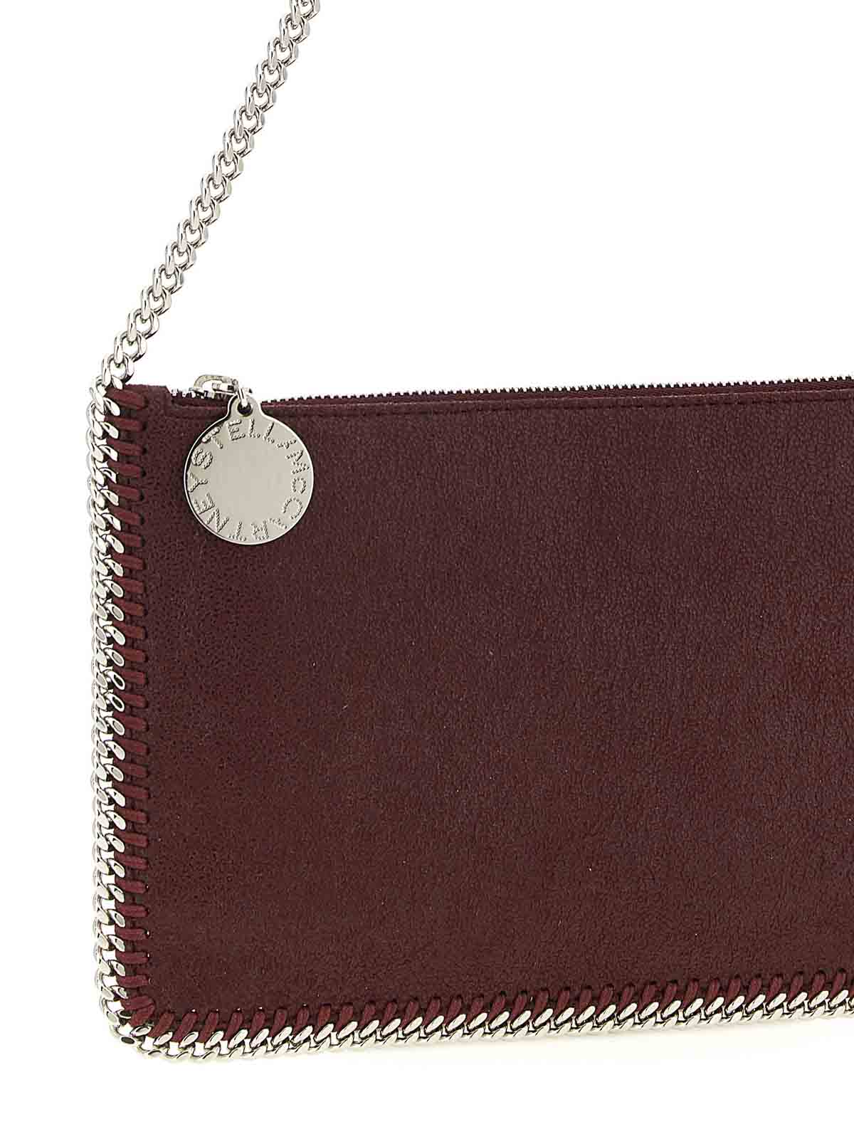 Stella Mccartney Falabella Chained Shoulder Bag In Red