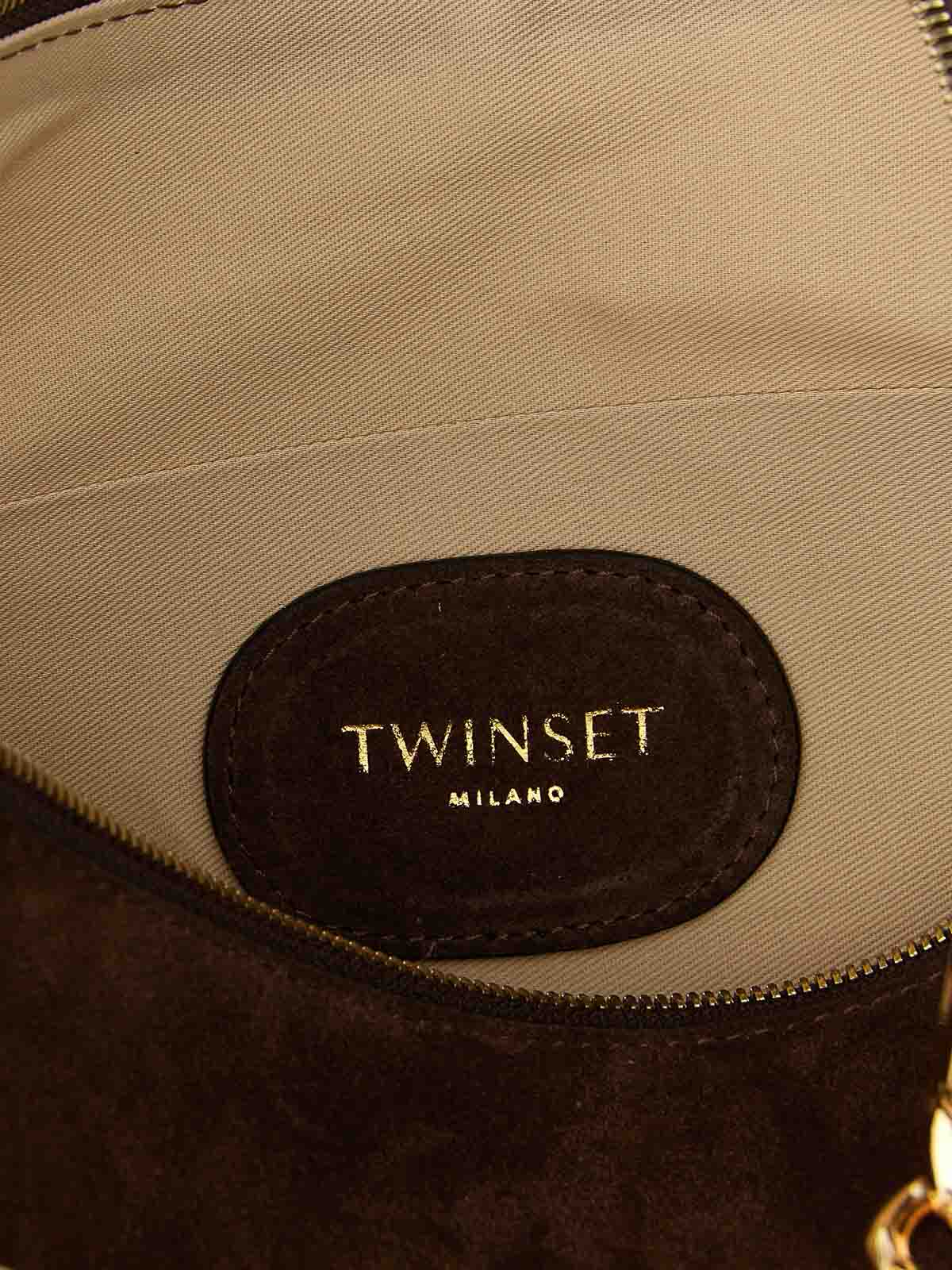 Twinset Liliane Medium Shoulder Bag In Brown